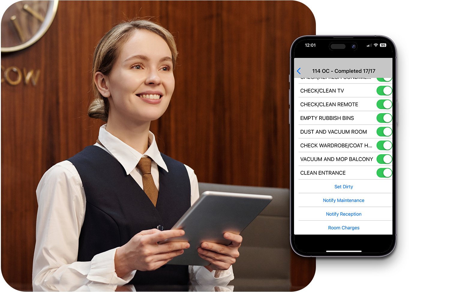 Housekeeping Tasks Mobile: Profitroom PMS extension